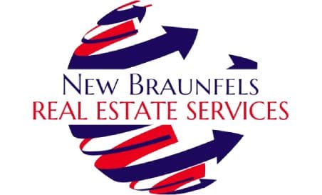 A logo of new braunfels real estate services
